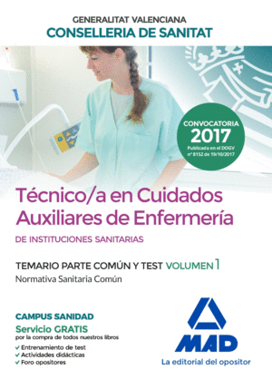 TÉCNICO/A EN CUIDADOS AUXILIARES DE ENFERMERÍA  DE INSTITUCIONES SANITARIAS DE L