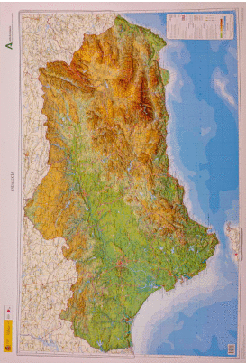 ANDALUCIA - MAPA EN RELIEVE 1:500.000 (120 X 80)