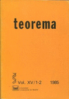 TEOREMA. VOL XV/ 1-2